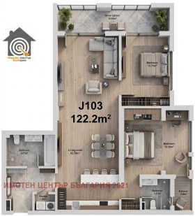 3-СТАЕН, 144 m2 - Holmes.bg 3-СТАЕН, 144 m2