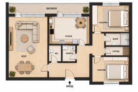 3-СТАЕН, 81 m2 - Holmes.bg 3-СТАЕН, 81 m2