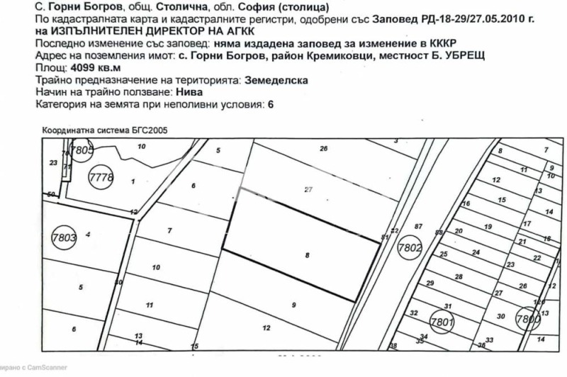 Продава ПАРЦЕЛ, град София, с. Горни Богров • 225500 € / 441039.66 лв. • 34719196 1 — Holmes.bg Продава ПАРЦЕЛ, град София, с. Горни Богров • 225500 € / 441039.66 лв. • 34719196 1