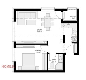 2-СТАЕН, 68 m2 - Holmes.bg 2-СТАЕН, 68 m2