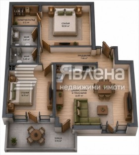 3-СТАЕН, 121 m2 - Holmes.bg 3-СТАЕН, 121 m2