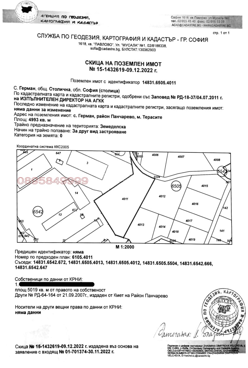 Продава ПАРЦЕЛ, град София, с. Герман • 649090 € / 1269509.69 лв. • 35550165 1 — Holmes.bg Продава ПАРЦЕЛ, град София, с. Герман • 649090 € / 1269509.69 лв. • 35550165 1