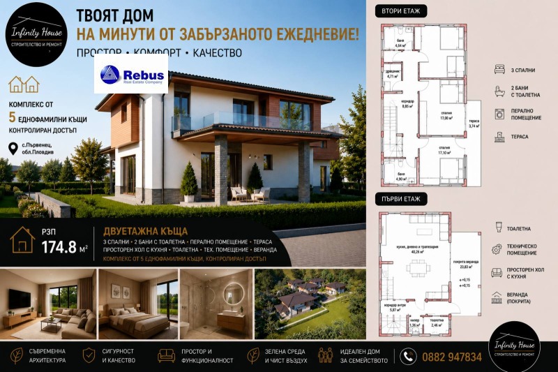 Продава КЪЩА, област Пловдив, с. Първенец • 230000 € / 449840.90 лв. • 59040264 1 — Holmes.bg Продава КЪЩА, област Пловдив, с. Първенец • 230000 € / 449840.90 лв. • 59040264 1