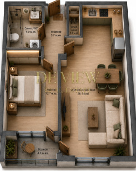 2-СТАЕН, 60 m2 - Holmes.bg 2-СТАЕН, 60 m2