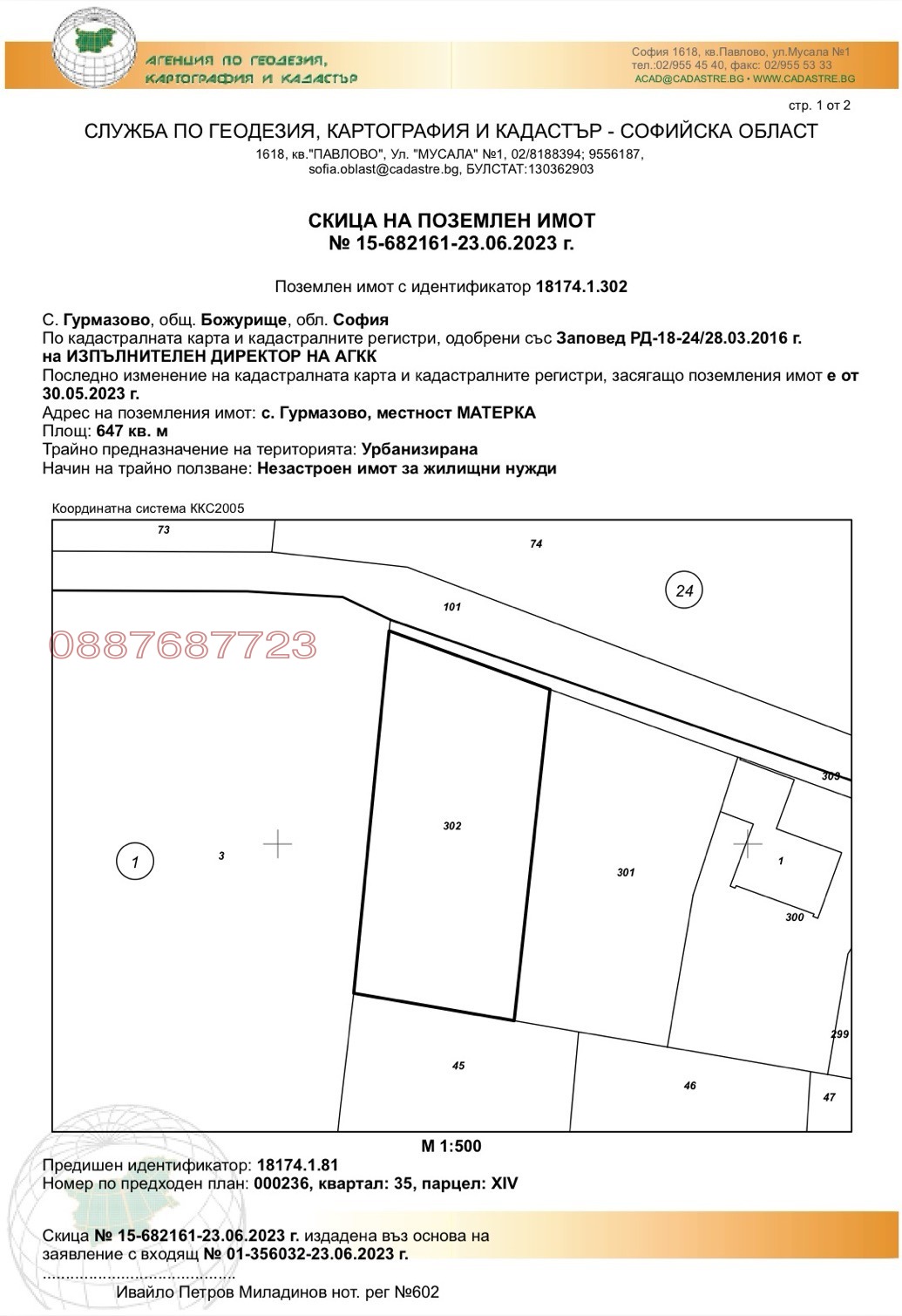 Продава Парцел област София , с. Гурмазово , 647 кв.м | 91777902 — Imoti.com Продава Парцел област София , с. Гурмазово , 647 кв.м | 91777902