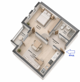 2-СТАЕН, 58 m2 - Holmes.bg 2-СТАЕН, 58 m2