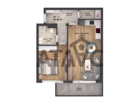 2-СТАЕН, 77 m2 - Holmes.bg 2-СТАЕН, 77 m2