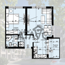2-СТАЕН, 66 m2 - Holmes.bg 2-СТАЕН, 66 m2