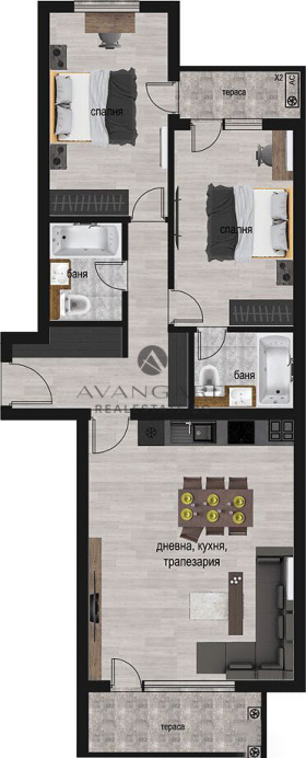 3-СТАЕН, 112 m2 - Holmes.bg 3-СТАЕН, 112 m2