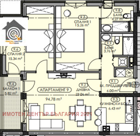 3-СТАЕН, 108 m2 - Holmes.bg 3-СТАЕН, 108 m2