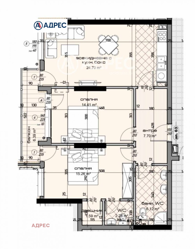 Продава 3-СТАЕН, град Варна, Младост 1 • 179900 € • 80007545 1 — Holmes.bg Продава 3-СТАЕН, град Варна, Младост 1 • 179900 € • 80007545 1