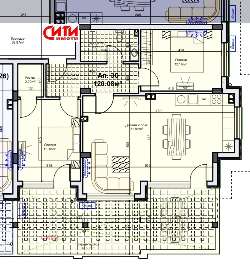 Продава 3-СТАЕН, гр. Стара Загора, Железник - център