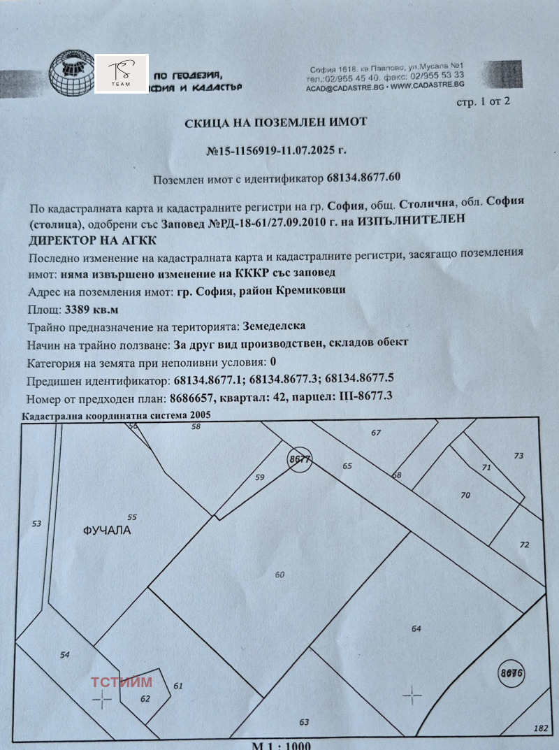 Продава ПАРЦЕЛ, град София, Кремиковци • 522000 € / 1020943.26 лв. • 83446956 1 — Holmes.bg Продава ПАРЦЕЛ, град София, Кремиковци • 522000 € / 1020943.26 лв. • 83446956 1