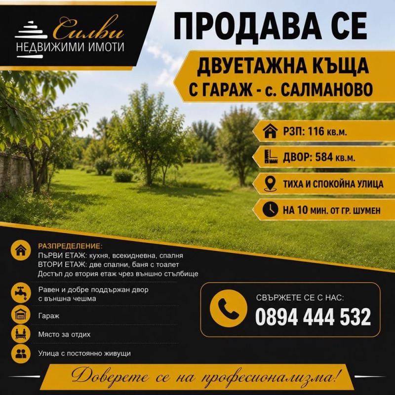 Продава КЪЩА, област Шумен, с. Салманово • 38500 € / 75299.46 лв. • 72721873 1 — Holmes.bg Продава КЪЩА, област Шумен, с. Салманово • 38500 € / 75299.46 лв. • 72721873 1