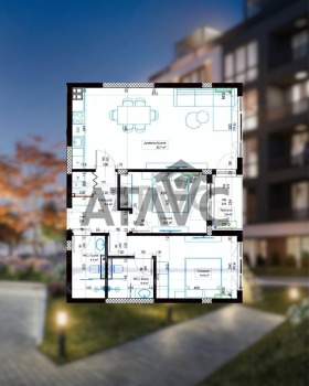 3-СТАЕН, 107 m2 - Holmes.bg 3-СТАЕН, 107 m2