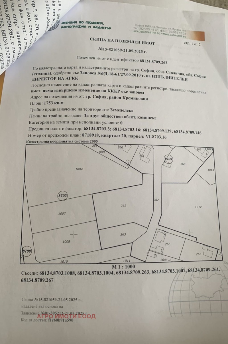 Продава ПАРЦЕЛ, град София, Кремиковци • 175500 € • 35771002 1 — Holmes.bg Продава ПАРЦЕЛ, град София, Кремиковци • 175500 € • 35771002 1