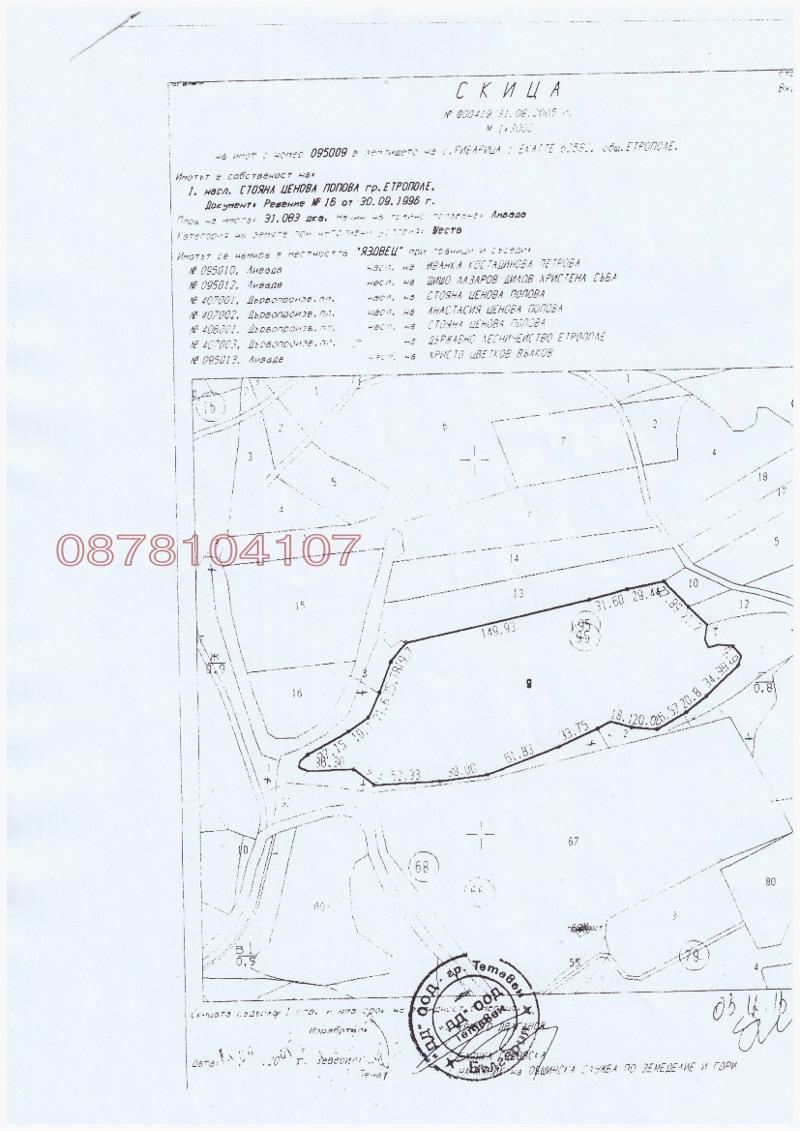 Продава ПАРЦЕЛ, с. Рибарица, област София област, снимка 6 - Парцели - 47744262