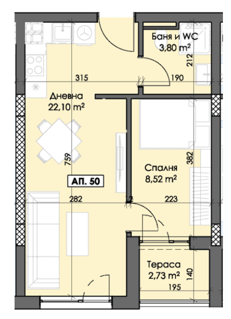 Продаја  1 спаваћа соба Пловдив , Тракија , 51 м2 | 77480590 - слика [5]