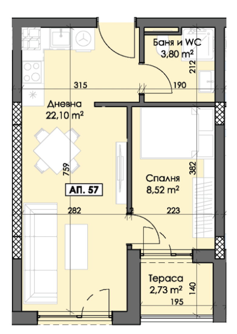 Til salg  1 soveværelse Plovdiv , Trakiya , 51 kvm | 77480590 - billede [5]