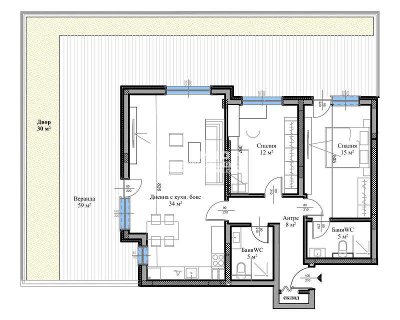 Na sprzedaż  2 sypialnie Plowdiw , Wastaniczeski , 172 mkw | 51513498 - obraz [2]