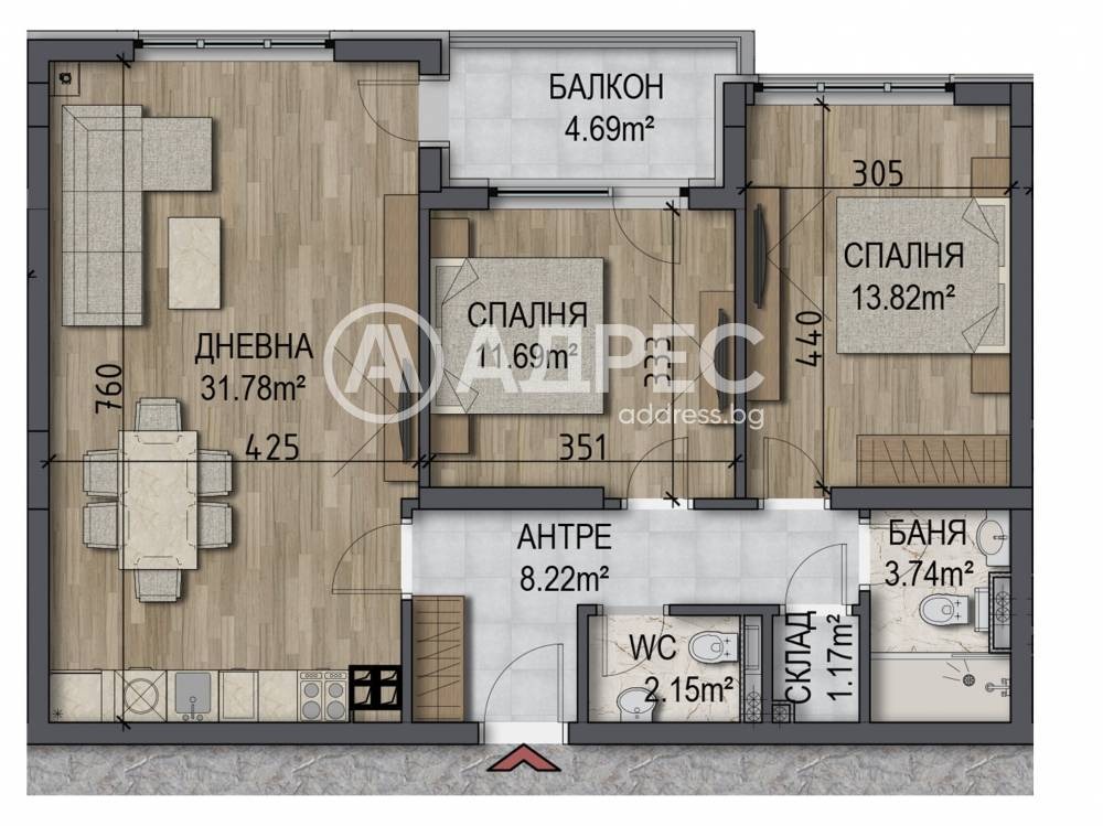 Продава 3-СТАЕН, гр. София, Овча купел, снимка 4 - Апартаменти - 55324560