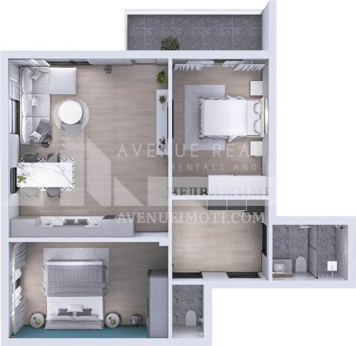 En venta  2 dormitorios Plovdiv , Yuzhen , 103 metros cuadrados | 42378257 - imagen [2]