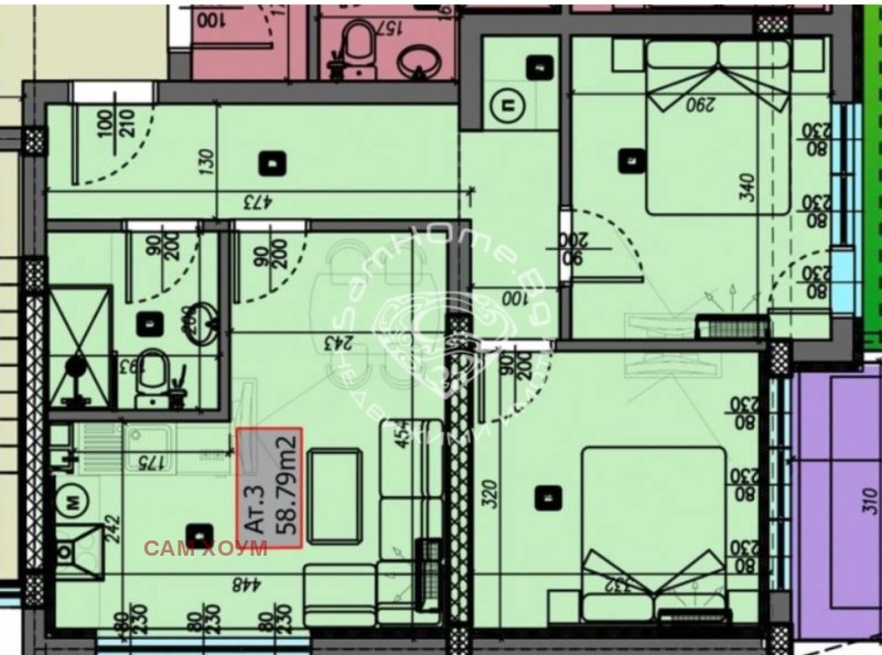 Till salu  2 sovrum Varna , Vinica , 80 kvm | 61734958 - bild [2]
