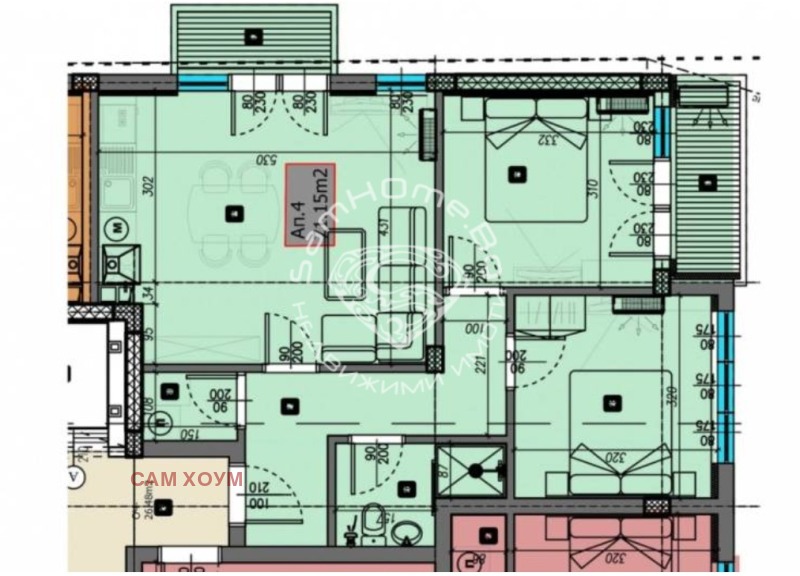 Till salu  2 sovrum Varna , Vinica , 80 kvm | 61734958 - bild [2]
