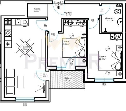 For Sale  2 bedroom Varna , m-t Alen mak , 80 sq.m | 47586198 - image [4]