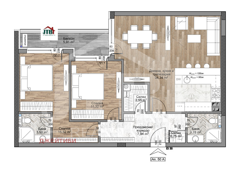 Продава 3-СТАЕН, гр. София, Младост 4, снимка 4 - Апартаменти - 52454864
