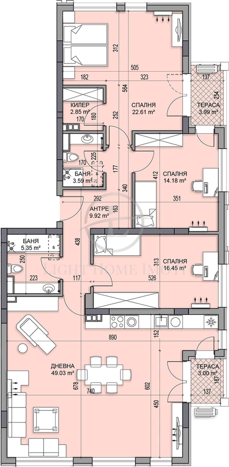 Продава 4-СТАЕН, гр. Пловдив, Гагарин, снимка 8 - Aпартаменти - 48282910