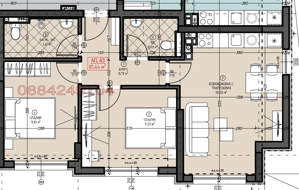 Продава 3-СТАЕН, гр. София, Левски В, снимка 17 - Апартаменти - 56010253