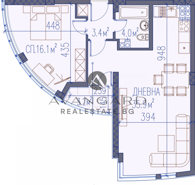 En venta  1 dormitorio Plovdiv , Jristo Smirnenski , 94 metros cuadrados | 94142359 - imagen [6]