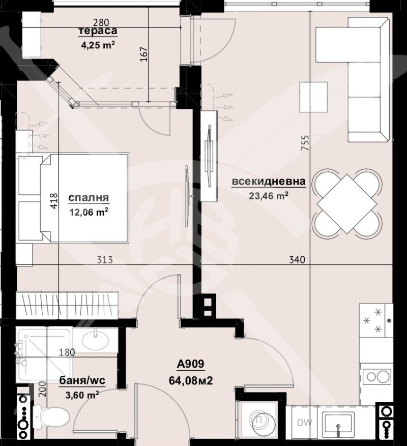 Продава 2-СТАЕН в град Бургас, Хоризонт - 64 кв.м / 90 000 € » 176 024.70 лв., ЕКС НВД БУРГАС ООД