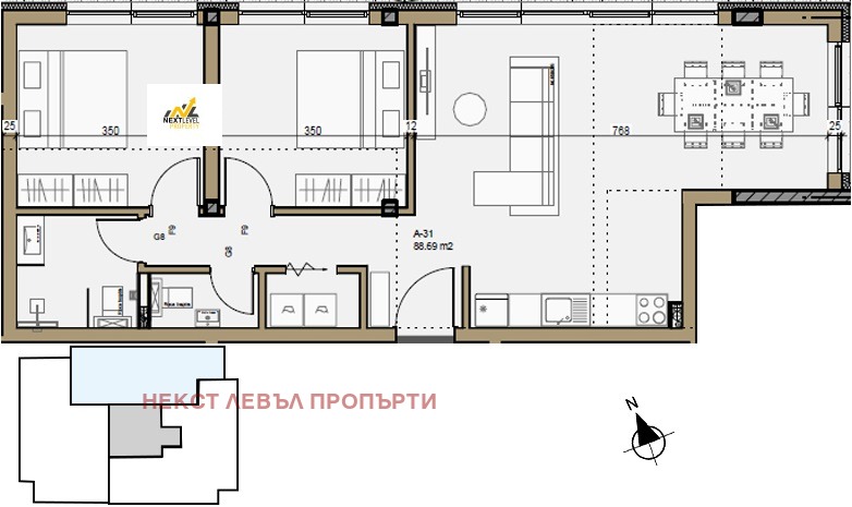 Продава 3-СТАЕН, гр. София, Малинова долина, снимка 1 - Aпартаменти - 49357086