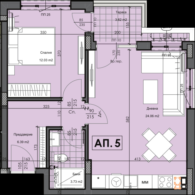 Till salu  1 sovrum Plovdiv , Gagarin , 126 kvm | 68299042 - bild [2]