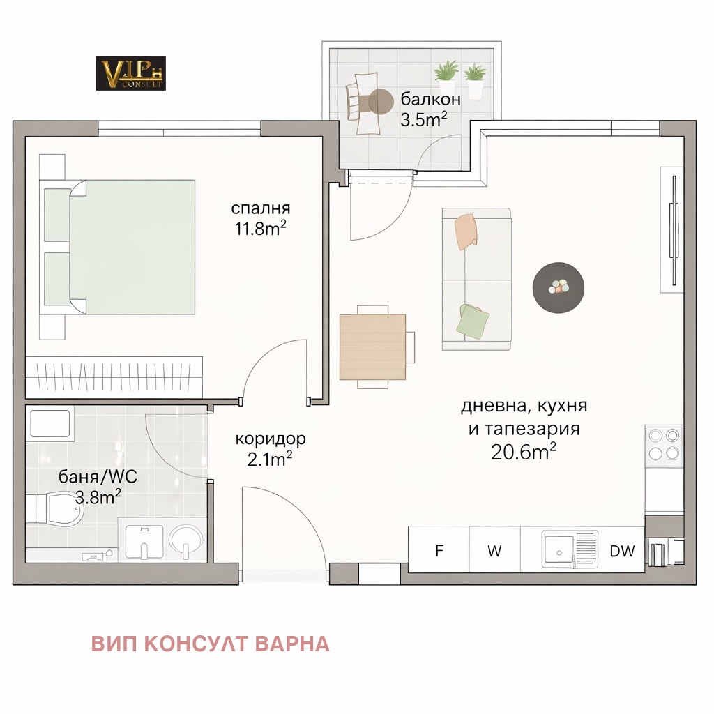 Продава 2-СТАЕН, гр. Варна, Кайсиева градина, снимка 2 - Апартаменти - 54049312