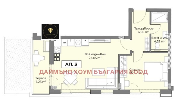 Eladó  1 hálószoba Plovdiv , Hristo Smirnenski , 77 négyzetméter | 23533676 - kép [3]