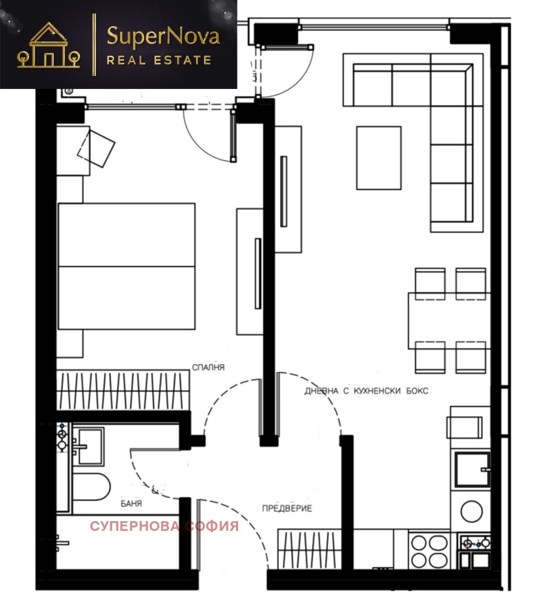 Eladó  1 hálószoba Sofia , Mladost 4 , 71 négyzetméter | 97301454