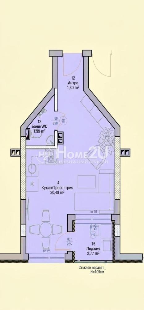 Продава 1-СТАЕН, гр. Варна, м-т Ален мак, снимка 2 - Апартаменти - 54952291