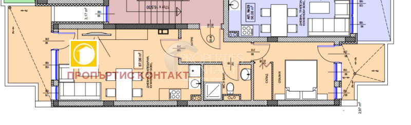 Myytävänä  1 makuuhuone Burgasin alue , Pomorie , 79 neliömetriä | 89740095 - kuva [2]