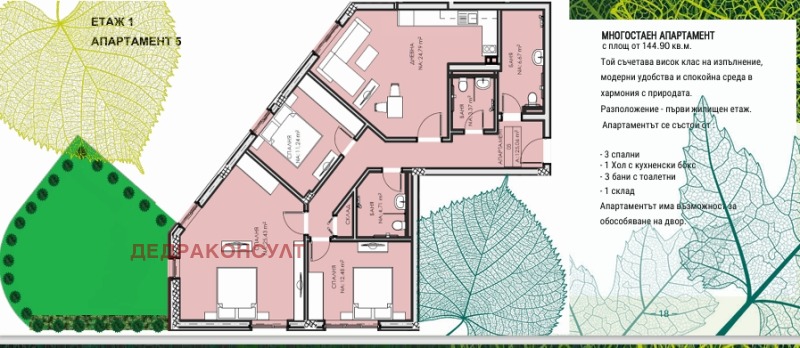 Till salu  3 sovrum Sofia , Ljulin 6 , 145 kvm | 86858403 - bild [3]