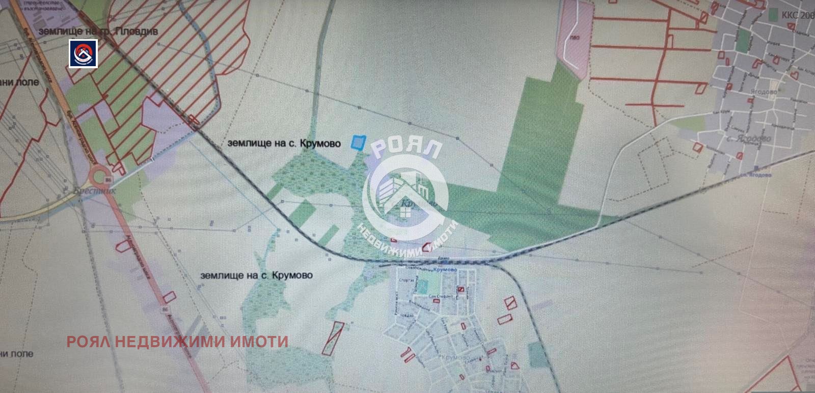 Продава ПАРЦЕЛ, с. Крумово, област Пловдив, снимка 2 - Парцели - 54418135