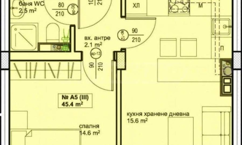 De vânzare  1 dormitor Burgas , Slaveicov , 54 mp | 30622037 - imagine [2]