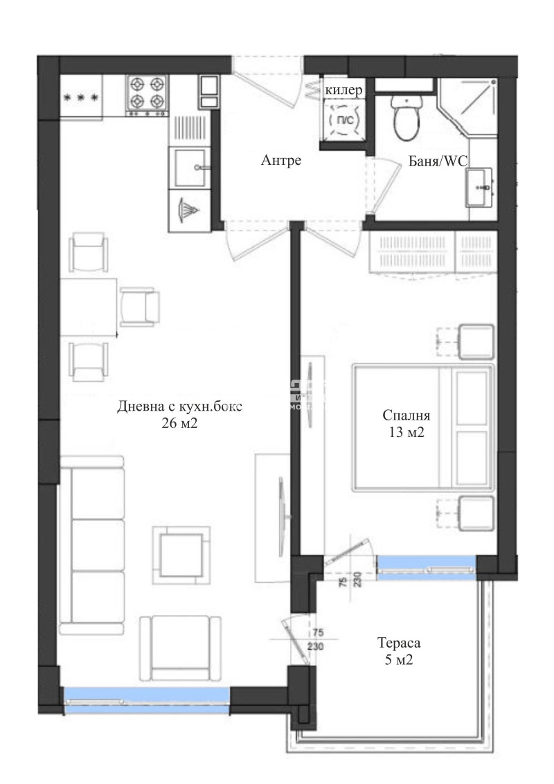 Продава  2-стаен град Пловдив , Кършияка , 68 кв.м | 58425138 - изображение [5]