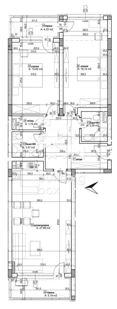 Продава 3-СТАЕН, гр. София, Дървеница, снимка 2 - Aпартаменти - 47050608