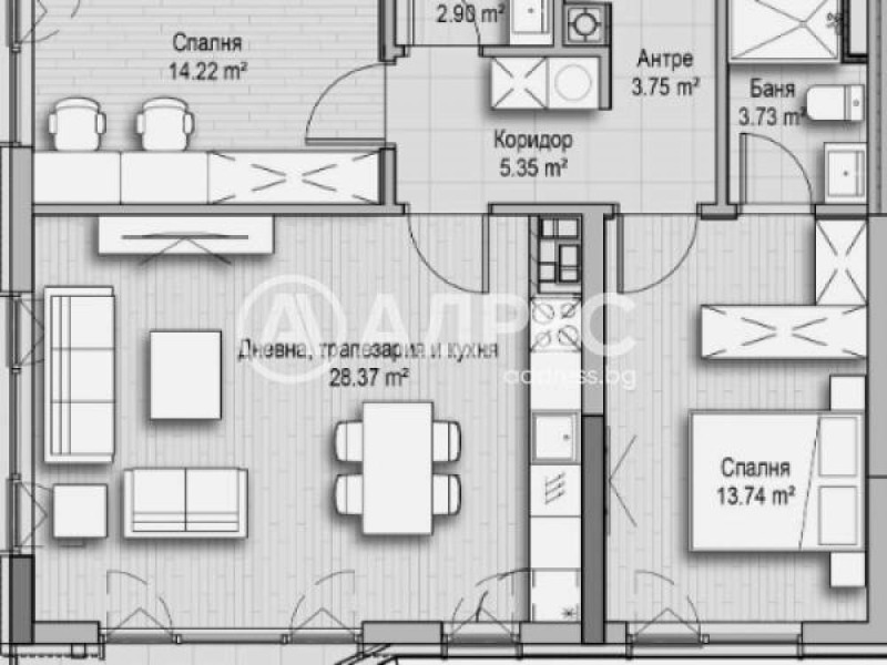 De vânzare  2 dormitoare Sofia , Hladilnica , 116 mp | 44159771