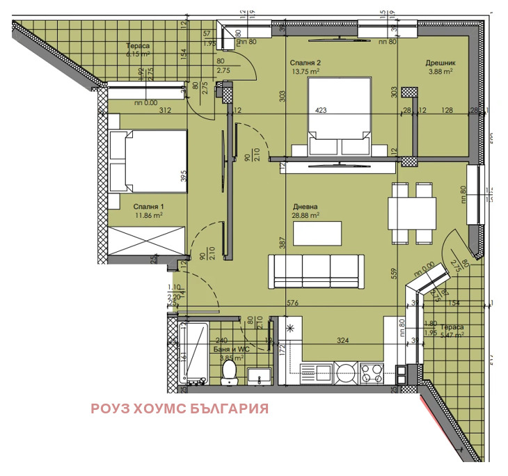 Продава  3-стаен град Пловдив , Христо Смирненски , 112 кв.м | 61050852 - изображение [2]