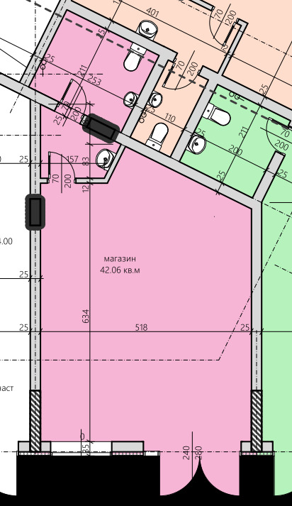 Te koop  Winkel Ruse , Tsentralen juzjen rajon , 57 m² | 66270624 - afbeelding [2]