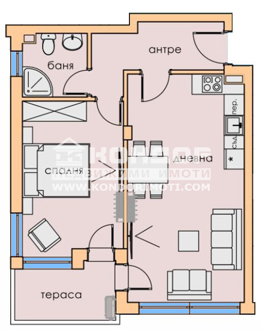 Продава 2-СТАЕН, гр. Пловдив, Съдийски, снимка 2 - Апартаменти - 53680940